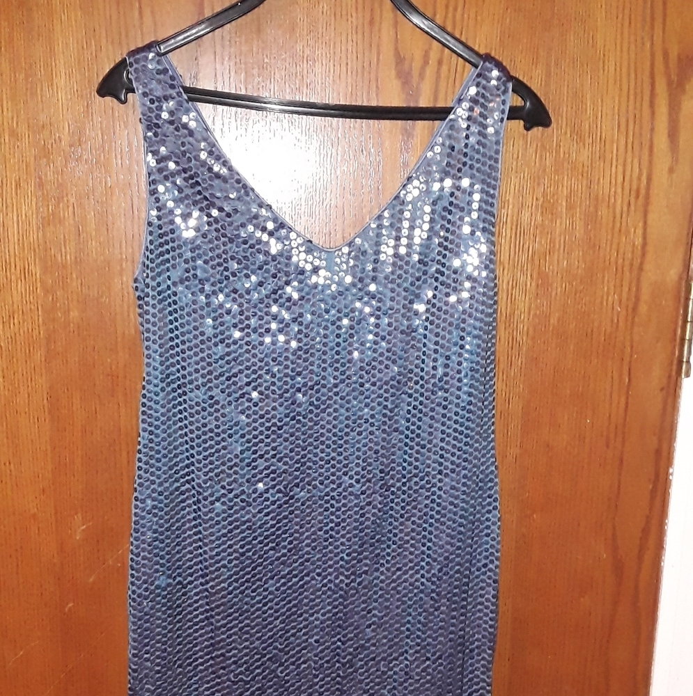 Nipon Night Blue Sequin Dress